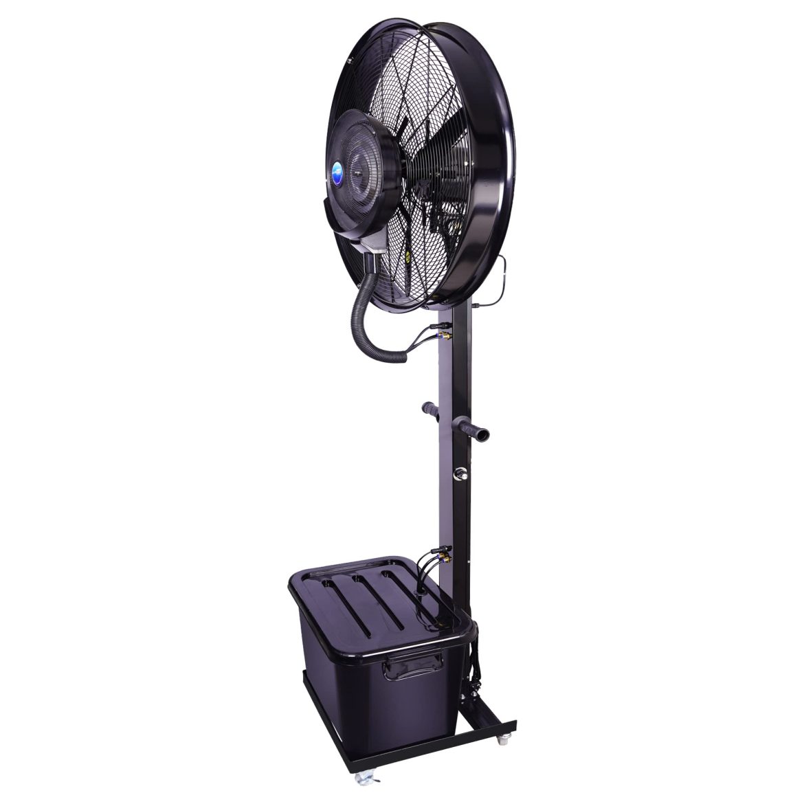 A Stand Fan With Water Spray Is a Great Way to Cool Down